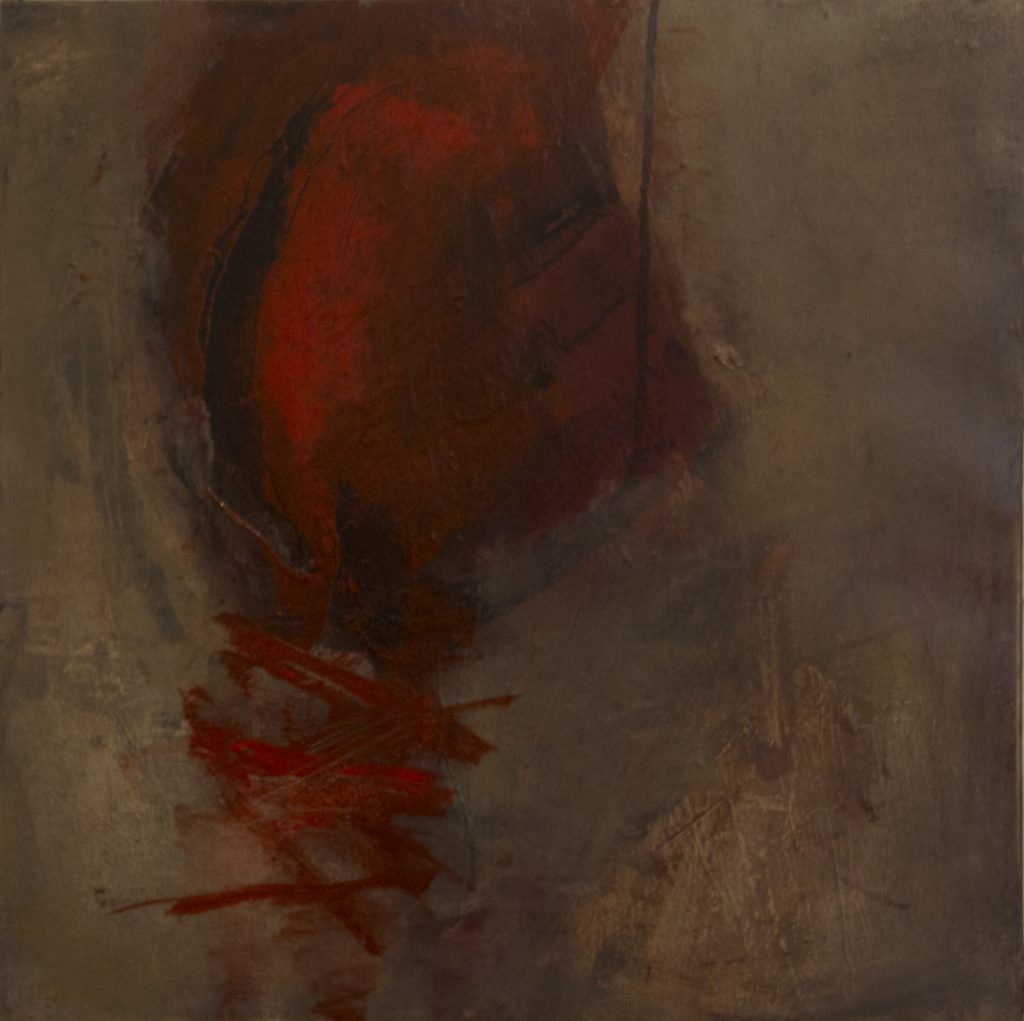 Jules Allan - Holding on, 90cm x 90cm, oil on canvas