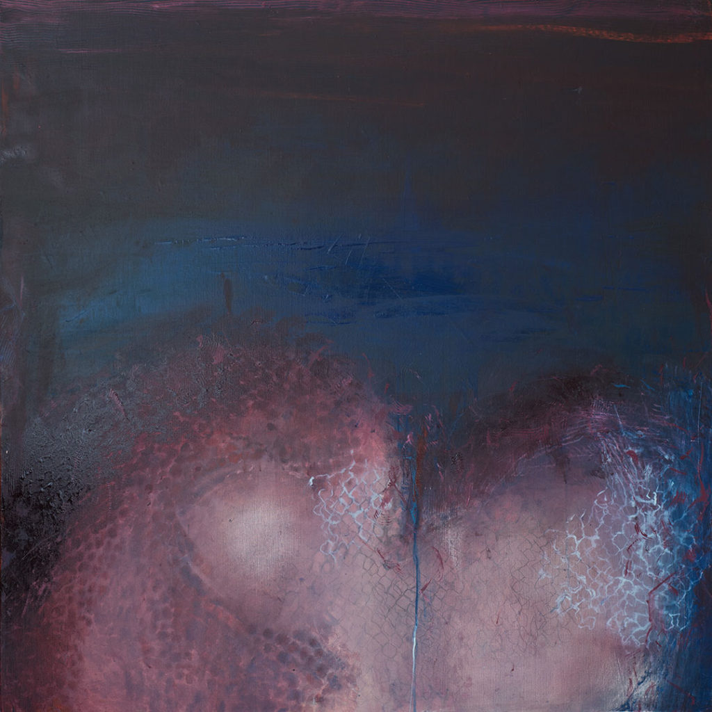 Julie Allan Absence, 100 x 100cm, Mixed media on canvas