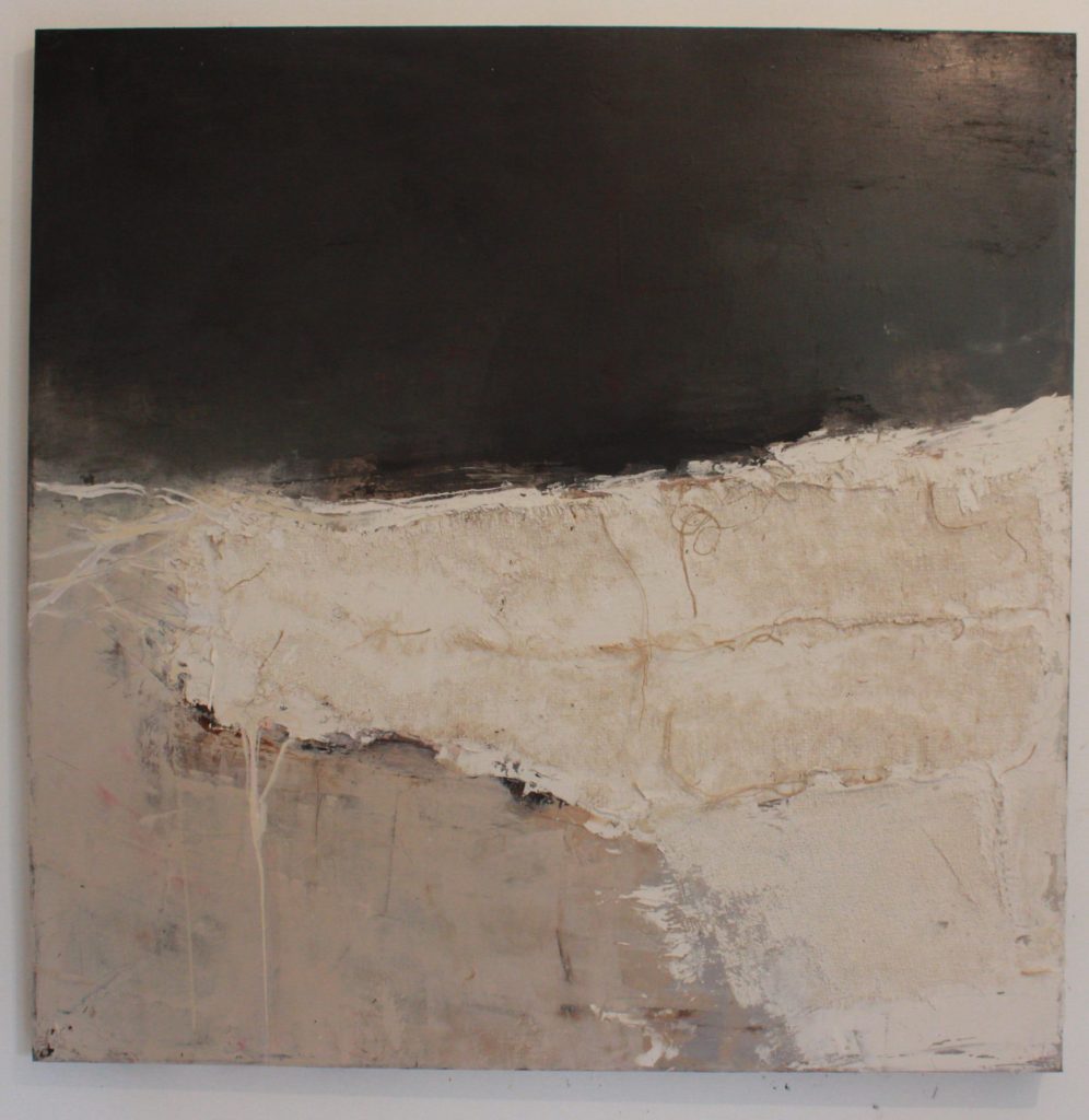 Jules Allan, Calendo, 100cm x 100cm, oil and plaster on canvas